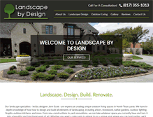 Tablet Screenshot of landscapebydesign.com